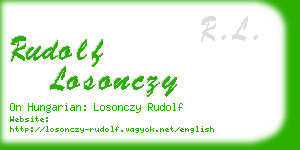 rudolf losonczy business card